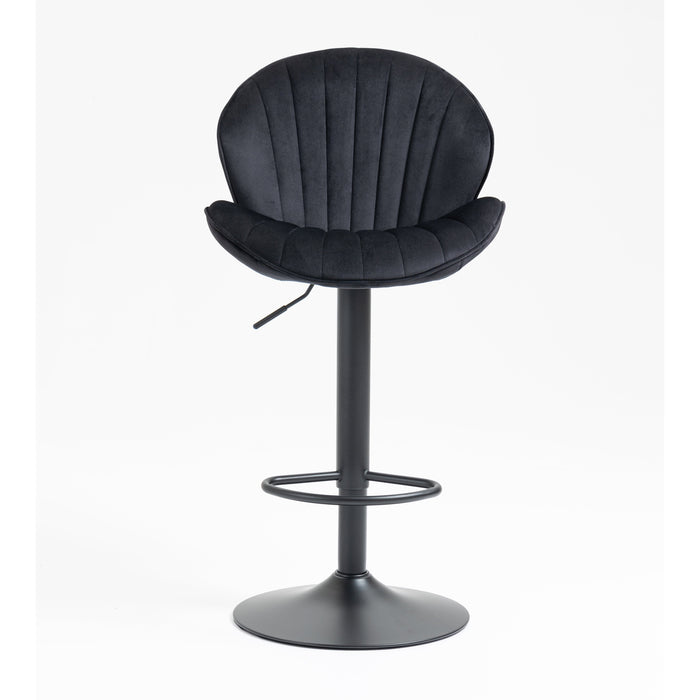 Jadene  Velvet Gas Lift Kitchen Stool