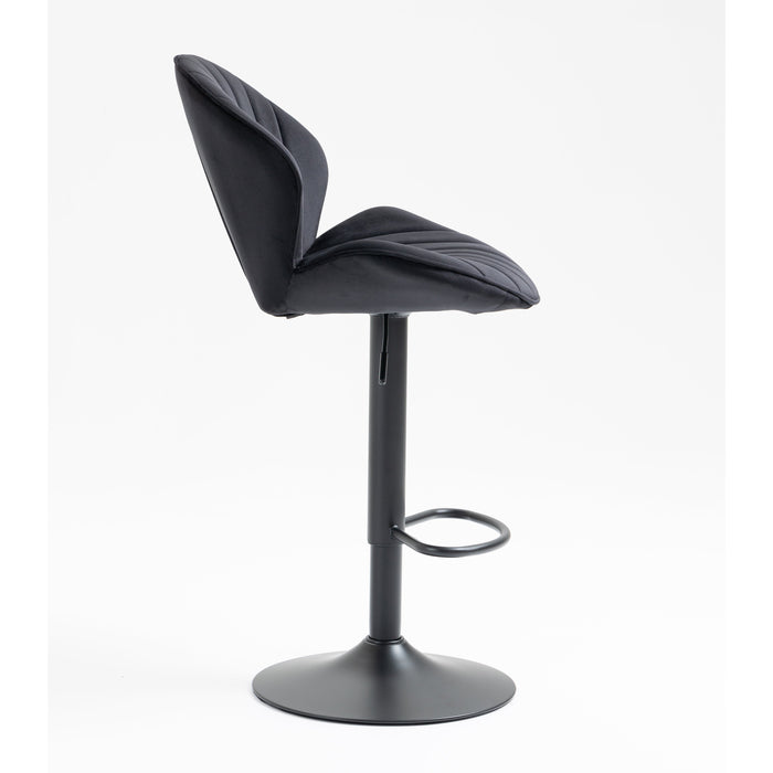 Jadene  Velvet Gas Lift Kitchen Stool