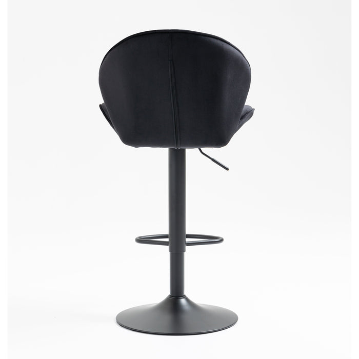 Jadene  Velvet Gas Lift Kitchen Stool