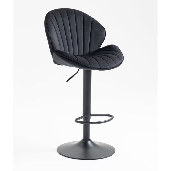 Jadene  Velvet Gas Lift Kitchen Stool