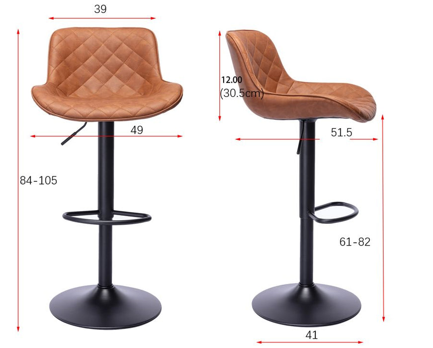 61cm Palax Faux Leather  Barstools ( Set of 2 )