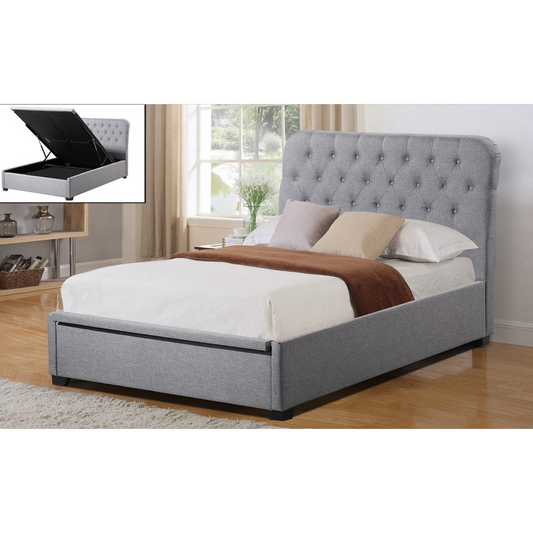 Amelia Fabric Bed with Storage Gas Lift