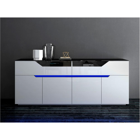 Wallis 4 Doors 2 Drawers Sideboard with Blue LED Light