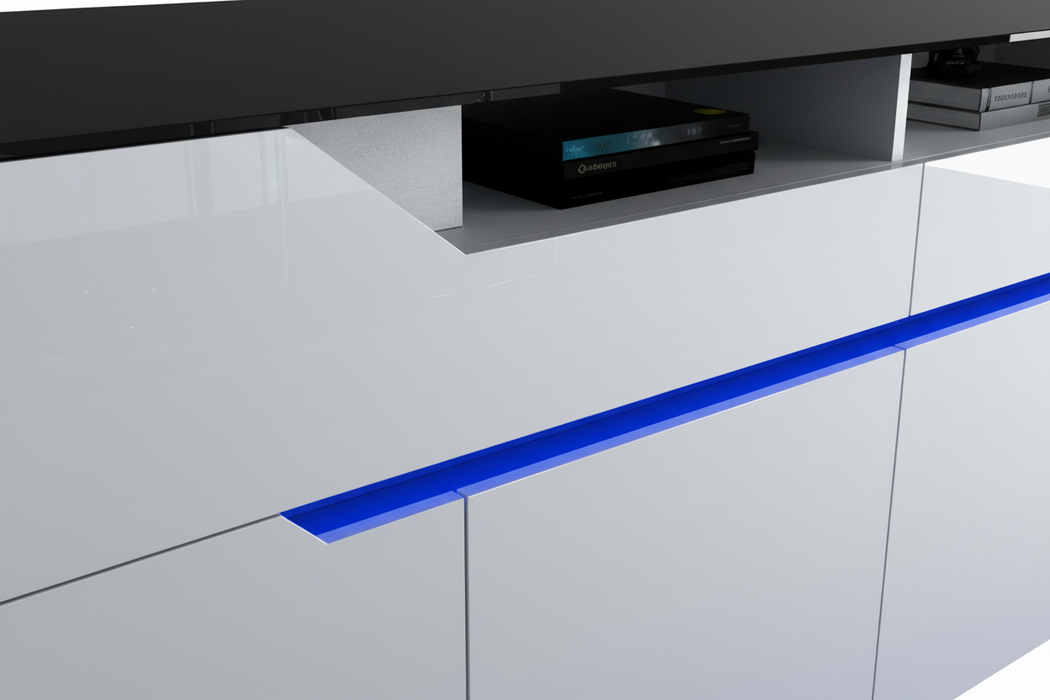 Wallace Sideboard Buffet Glass Top 200cm