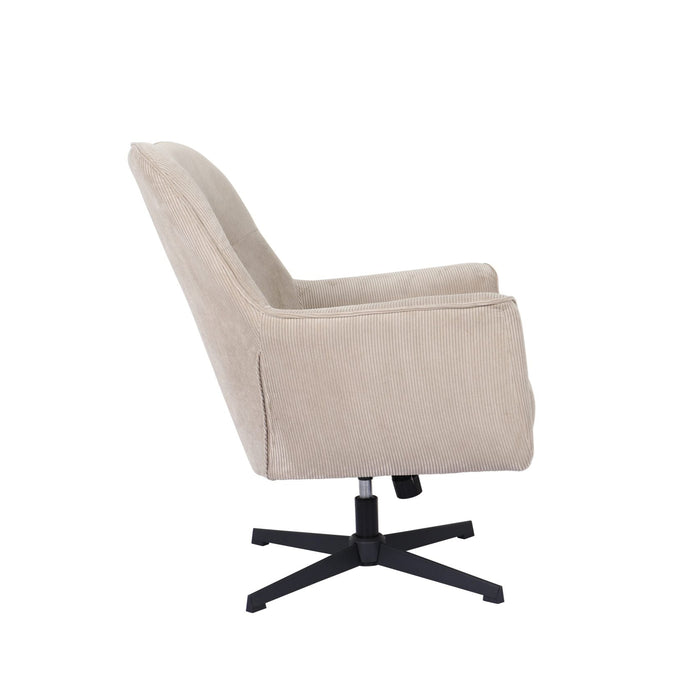 Makati Swivel Fabric Chair Beige