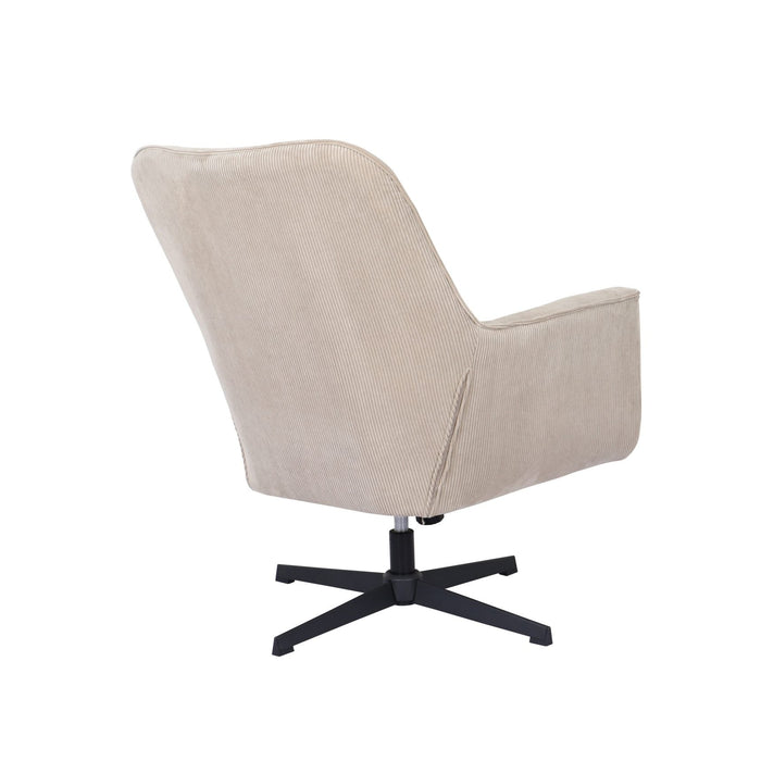 Makati Swivel Fabric Chair Beige