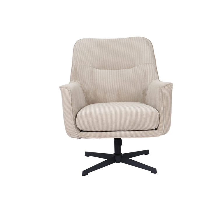 Makati Swivel Fabric Chair Beige