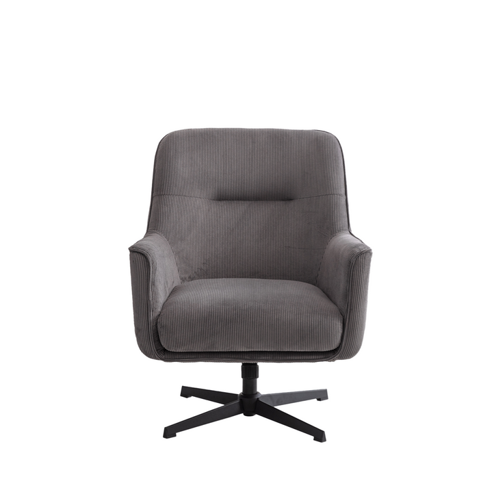 Makati Swivel Fabric Chair Grey