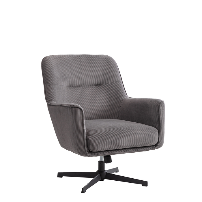 Makati Swivel Fabric Chair Grey