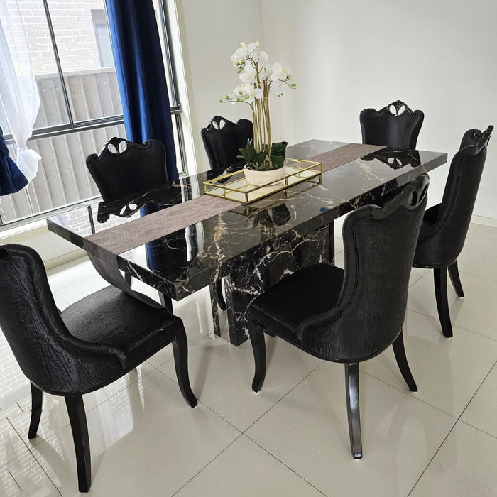 6 Seater Amara Dining Table & Andria Chair Set