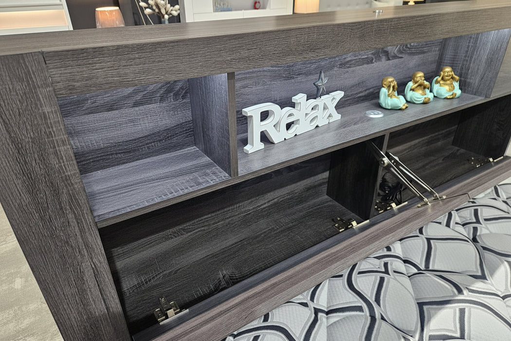 Boston Gas Lift Bed Charcoal