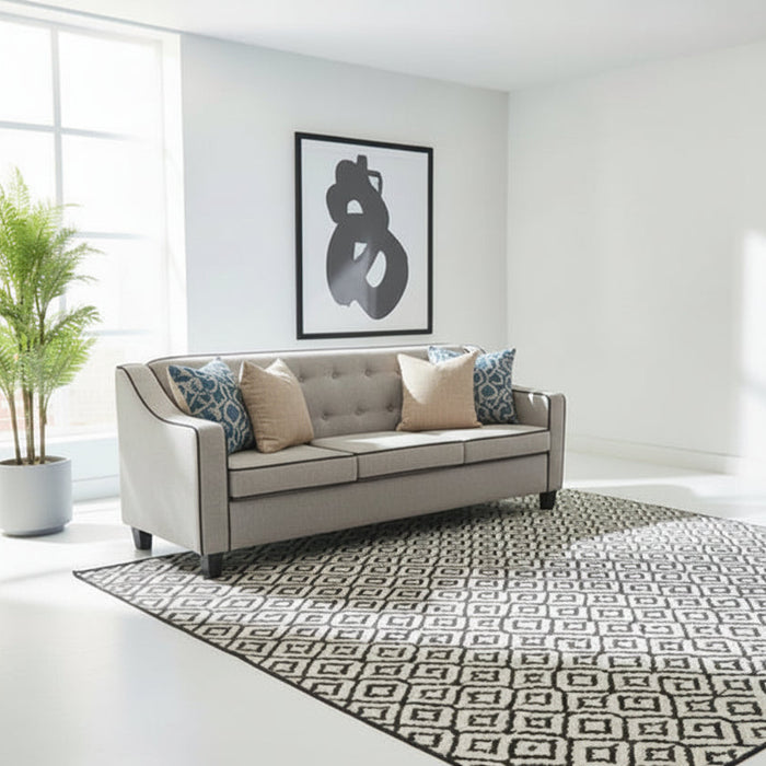 Raiden 3 Seater Sofa bed Fabric, 204cm