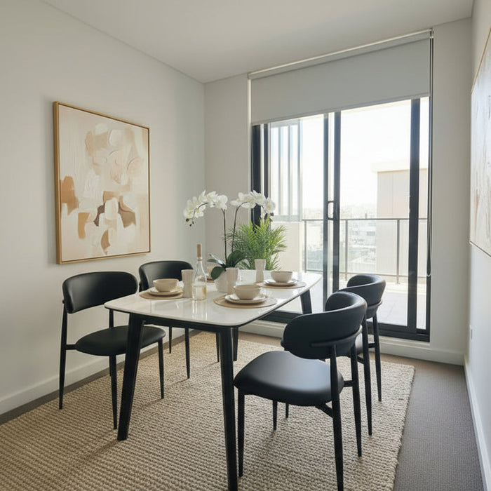 Como 5-Piece Dining Setting with PU Chairs
