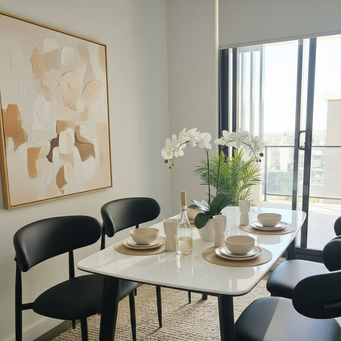 Como 5-Piece Dining Setting with PU Chairs