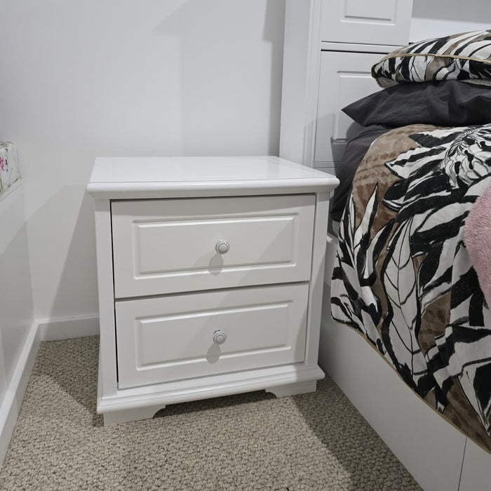 Davinci 2 Drawer Bedside White