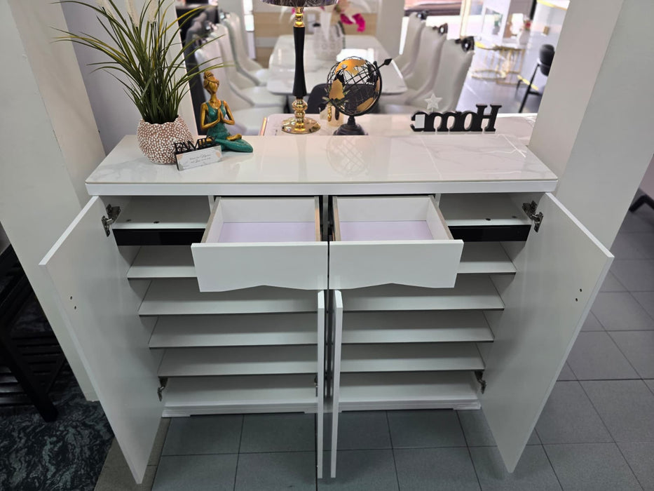 Boronia 4 Door Shoe Cabinet, FULLY ASSEMBLED