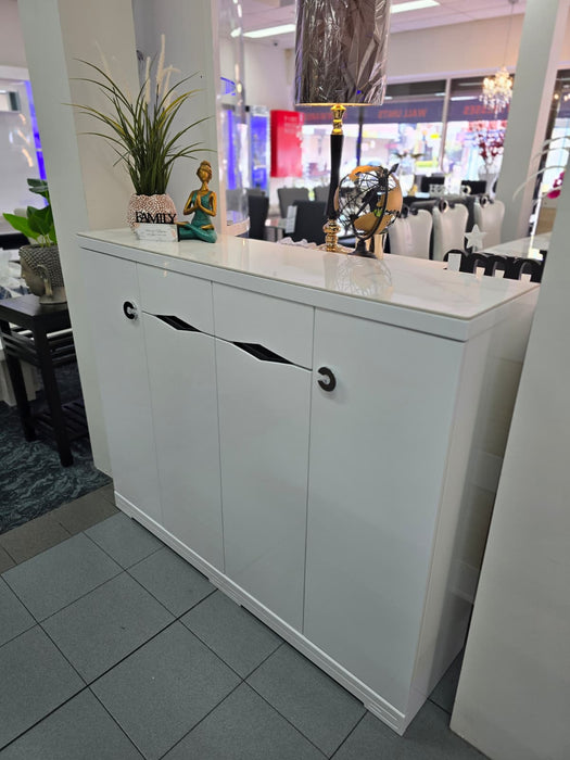 Boronia 4 Door Shoe Cabinet, FULLY ASSEMBLED