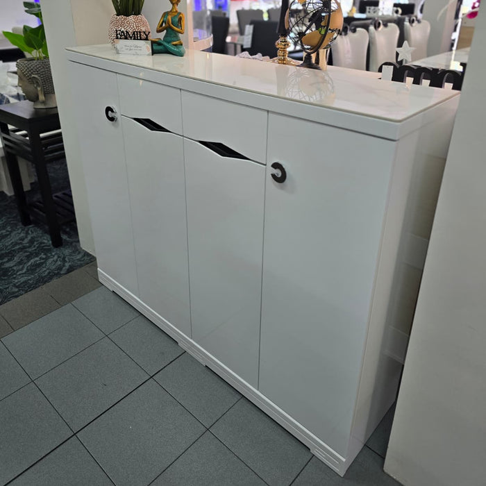 Boronia 4 Door Shoe Cabinet, FULLY ASSEMBLED