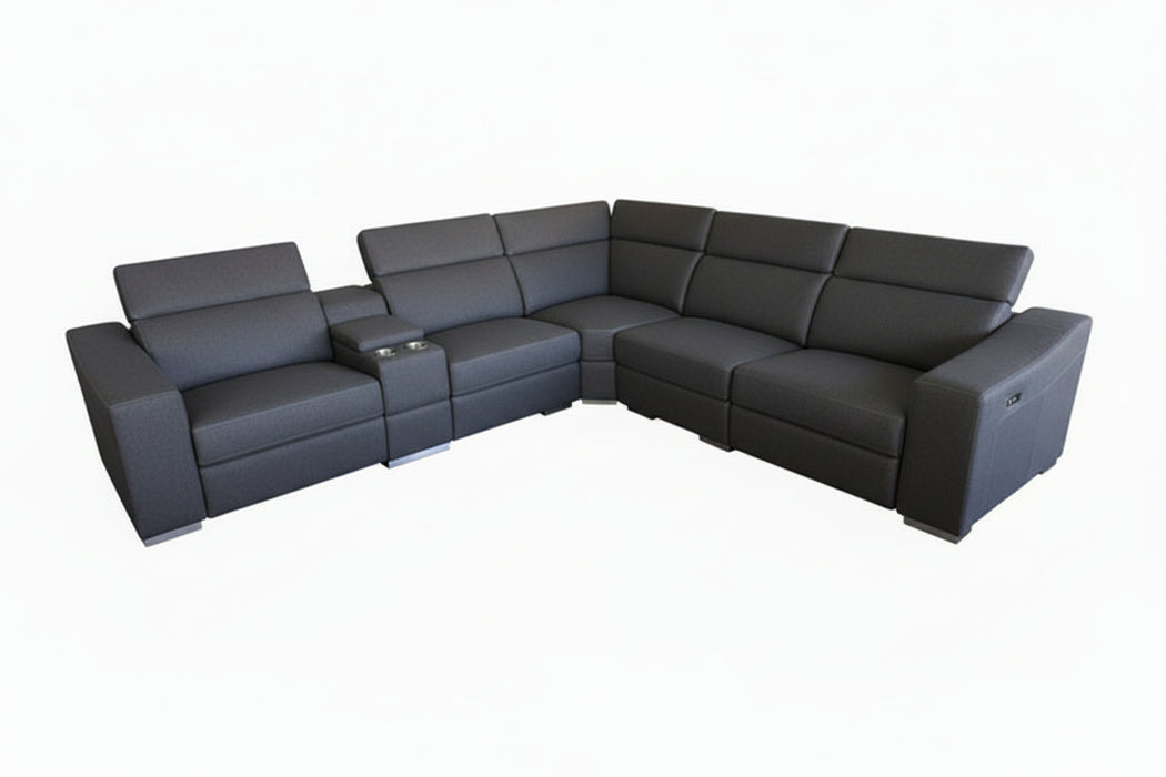 Academy Medium Size Fabric Corner Power End Recliners