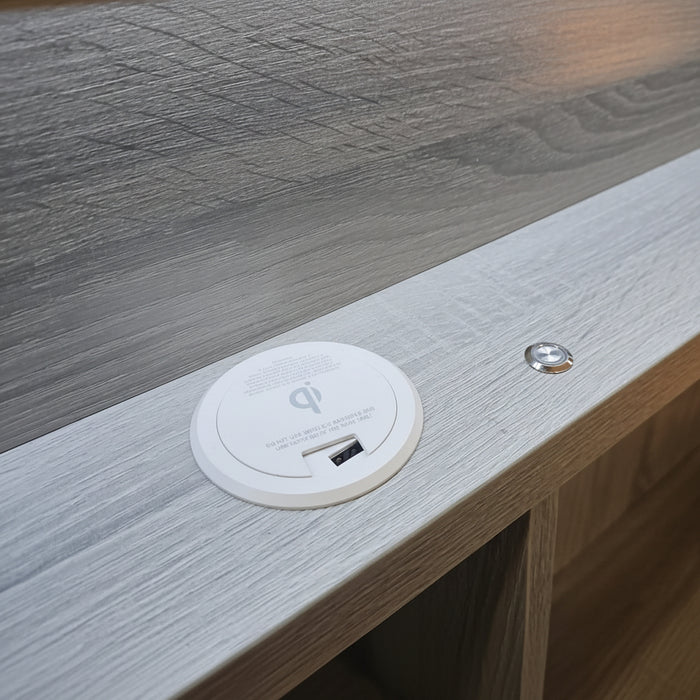 Edge King Single Bed Cement Grey