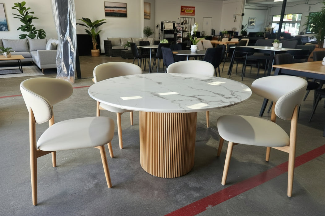 Deva Round Marble Dining Table 120x120x75cm
