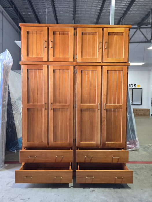 Hudson Large 3 Door Australian Made Timber Robe 180cm