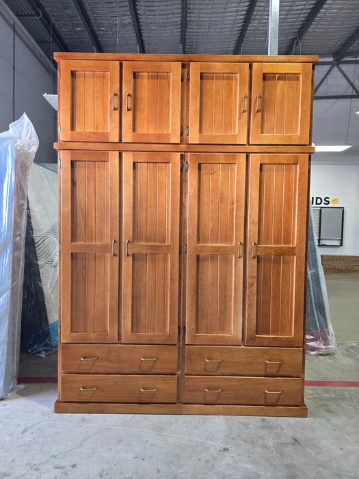 Hudson Large 3 Door Australian Made Timber Robe 180cm