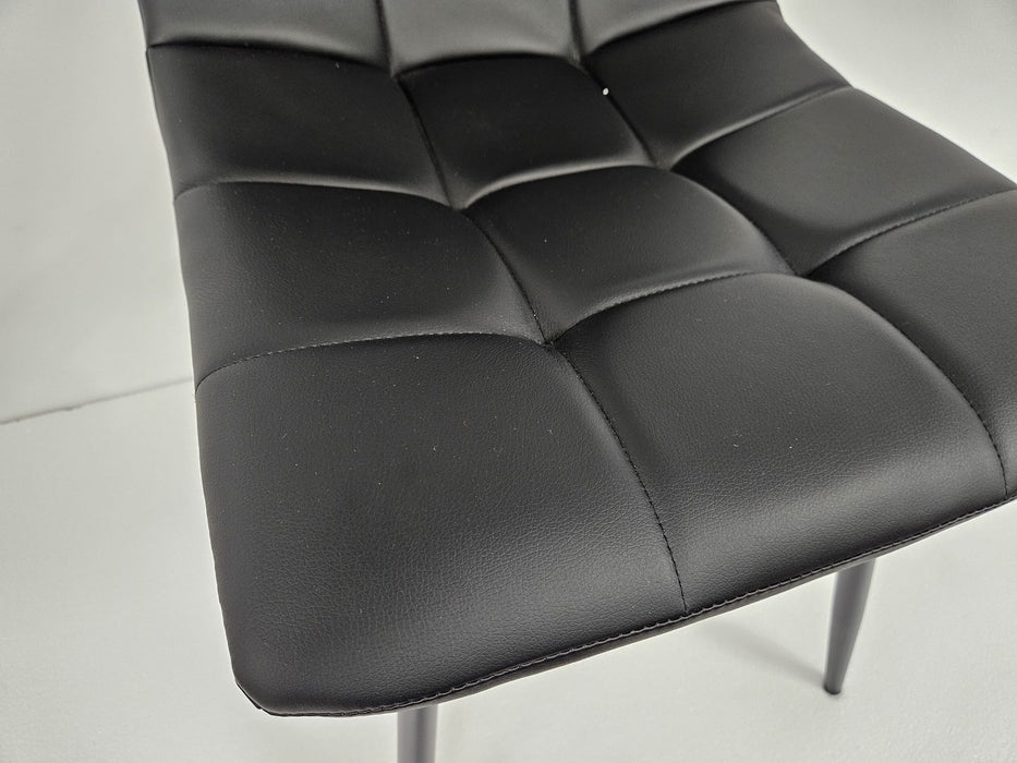 Black Lora Faux Leather Dining Chair