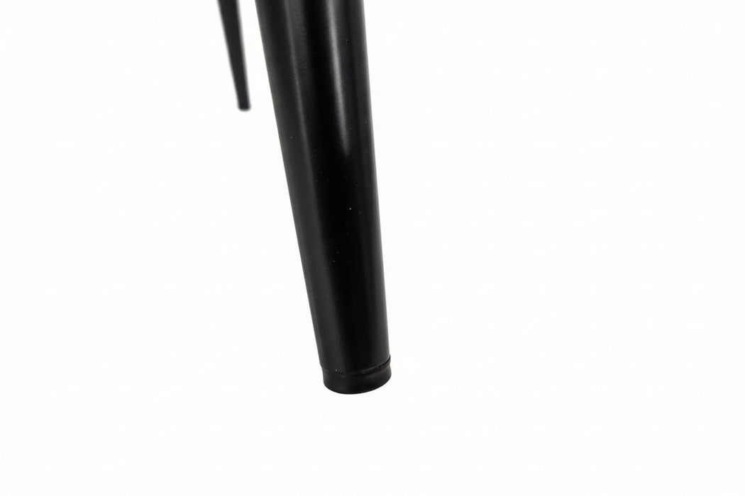 (Set of 2) Fori Faux Leather Black Dining Chair