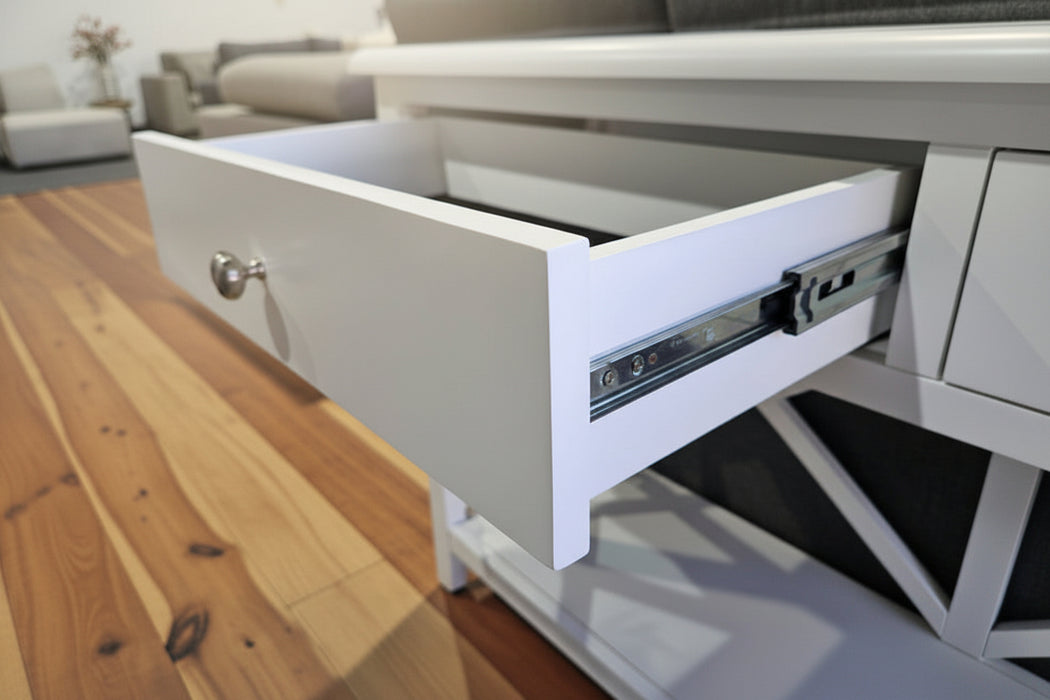 Hampton Console Entryway Table White 120cm