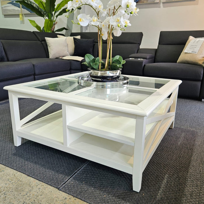 Gano Hamptons Style Acacia Square Coffee Table