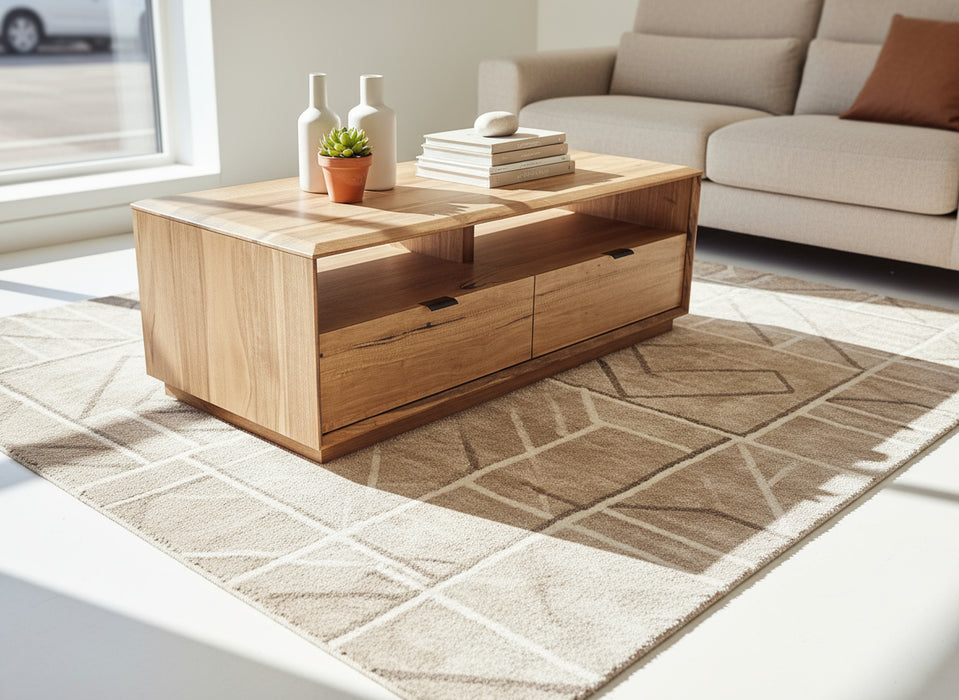 Gavana 2 Drawer Solid Timber Coffee Table