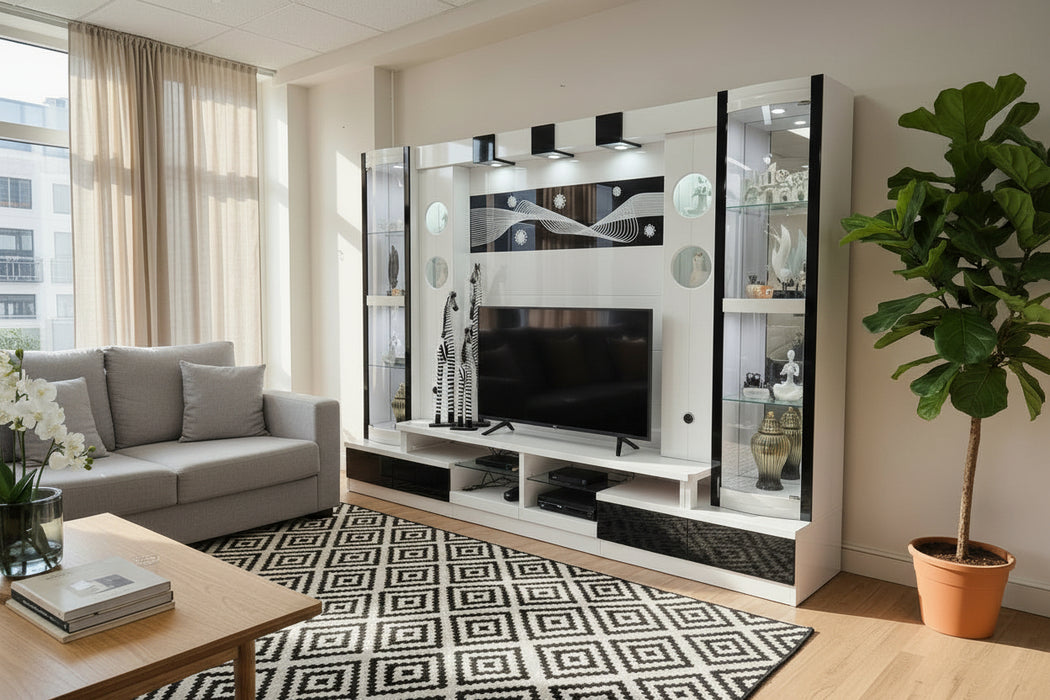 Modern 2.90m Entertainment Wall Unit