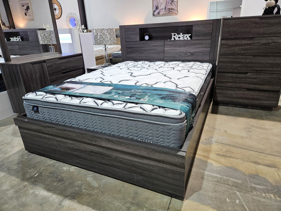 Boston King Single Bed - PRE ASSEMBLED