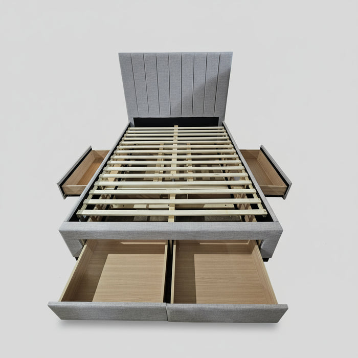 Martin Double Bed with Drawers