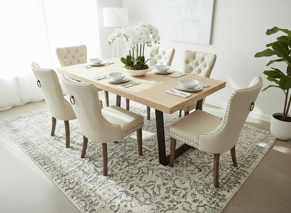 Elva 7 Piece Dining Set with 6 Chairs
