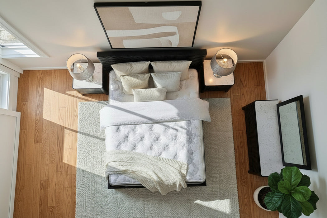 Europa Storage Gas lift Queen Bed Frame, White or Black