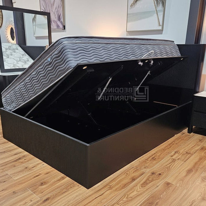 Lj Furniture Lisbon Storage Queen Bed in Black