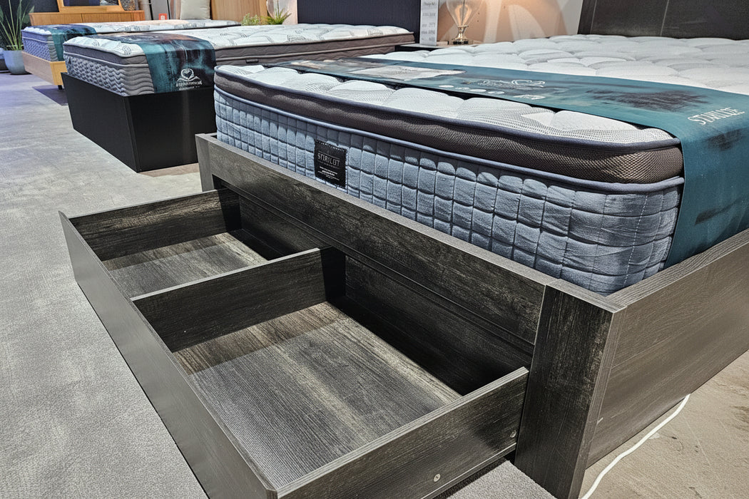 Library Double Side Gas Lift Bed Charcoal