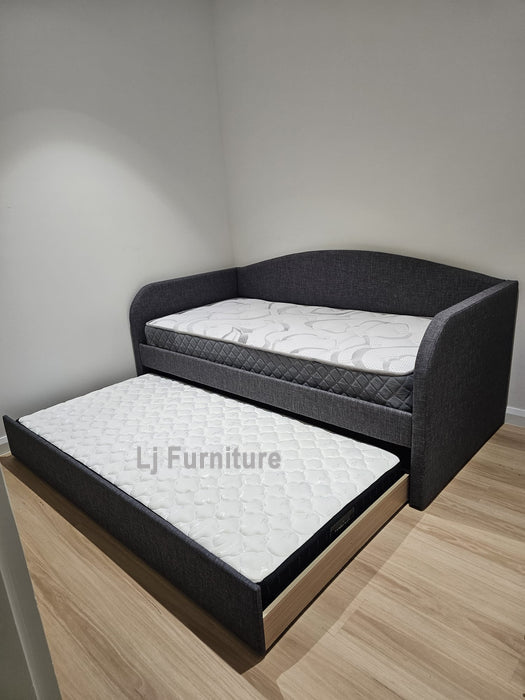 Charlotte Daybed with Trundle in Dark Grey