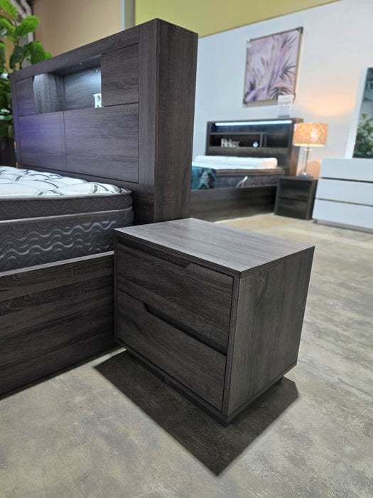2 Piece Boston King Single Gas Lift Bed Charcoal