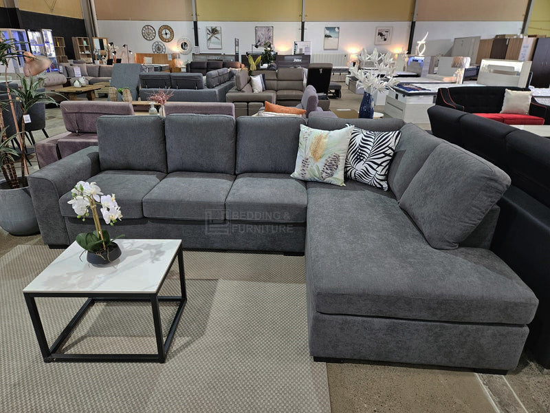 Kristie 4 Seater Chaise Lounge Dark Grey – Sofa | Sydney