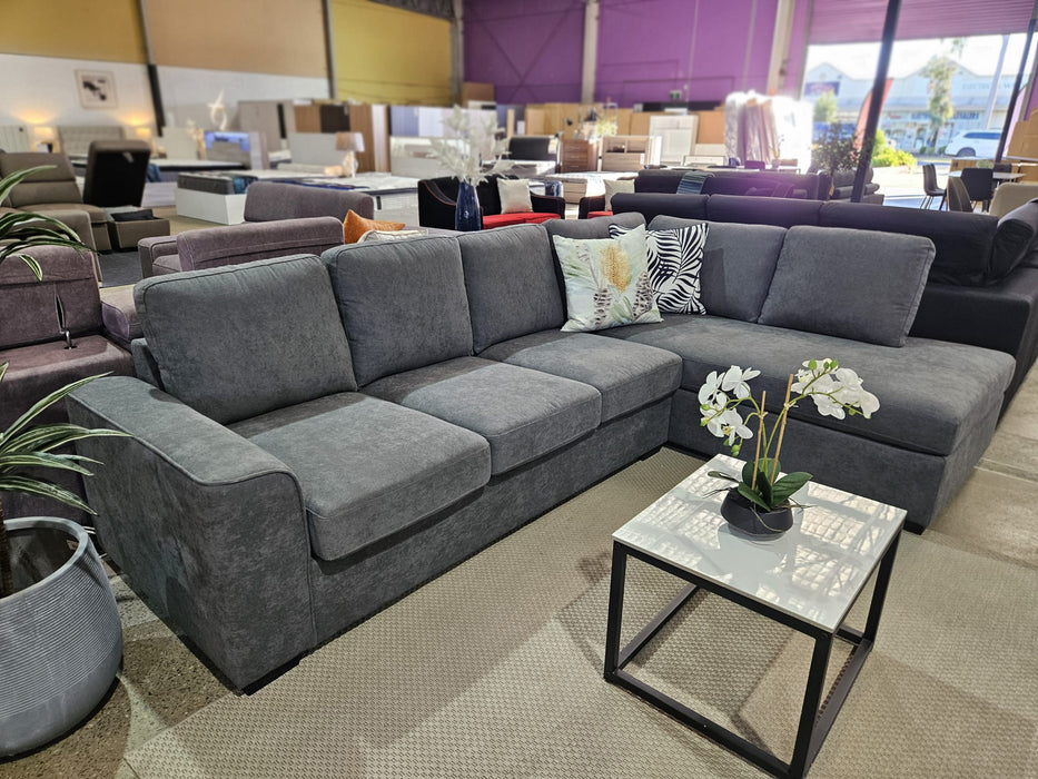 Kristie 4 Seater Chaise Lounge Dark Grey – Sofa | Sydney