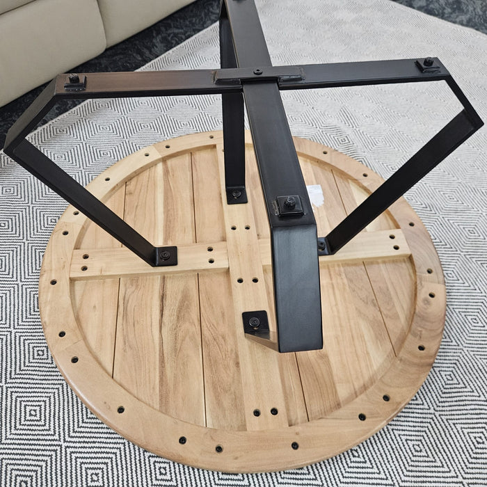 Vijun Industrial Round Coffee Table
