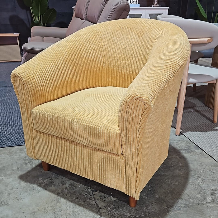 Australian Made Jumbo Corduroy Tub Chair | Modern Accent Chair | LJ Bedding Furniture