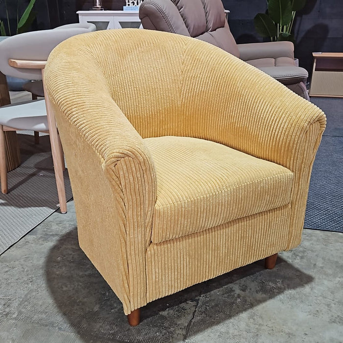 Australian Made Jumbo Corduroy Tub Chair | Modern Accent Chair | LJ Bedding Furniture