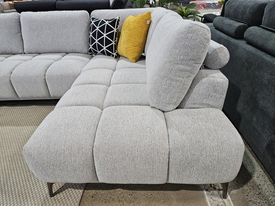 Vodet 4 Seater Corner Chaise Lounge | Modern Fabric L-Shaped Sofa