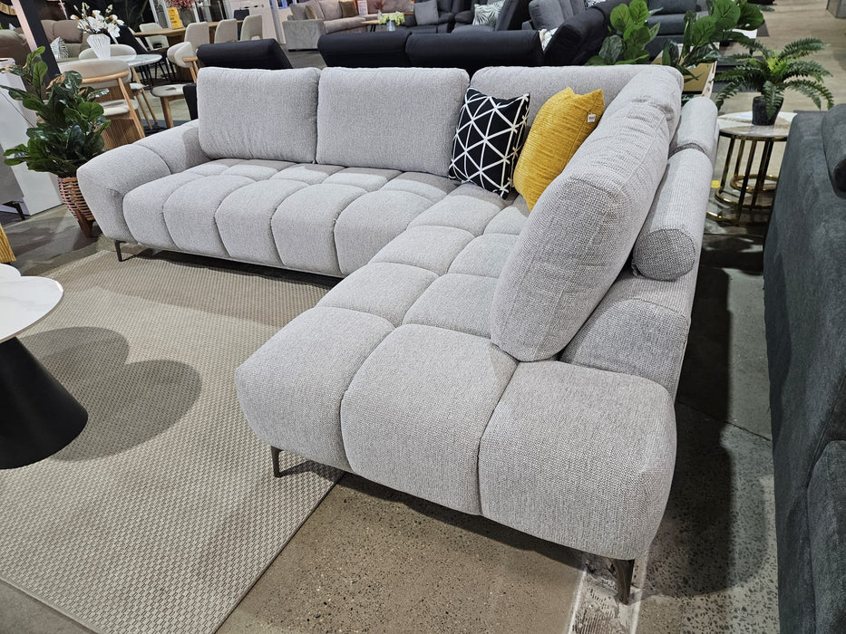 Vodet 4 Seater Corner Chaise Lounge | Modern Fabric L-Shaped Sofa