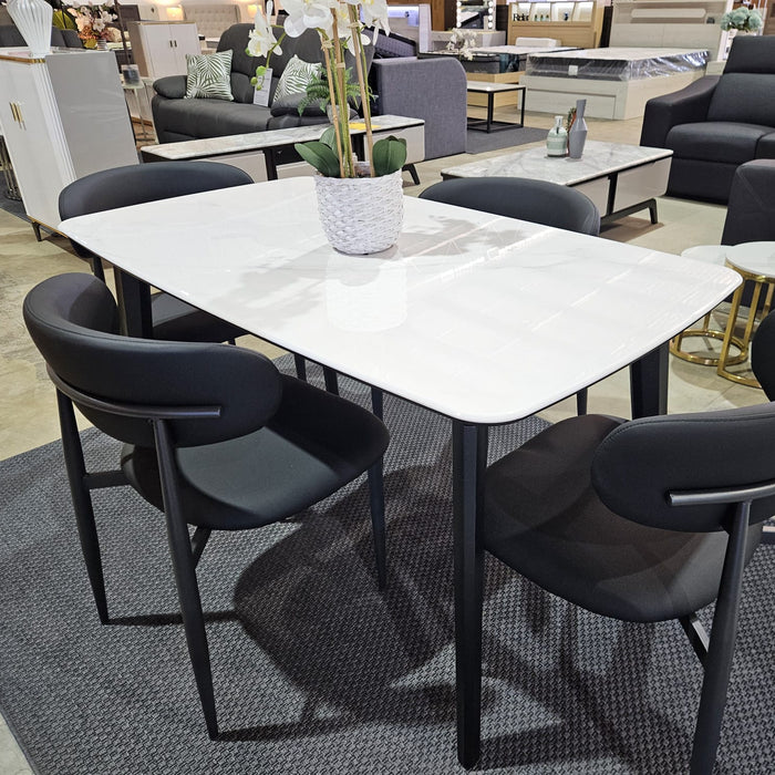 Como 5-Piece Dining Setting with PU Chairs