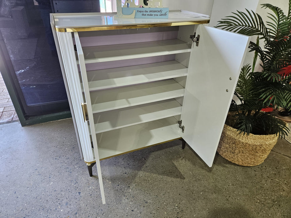 Amro 2 Door Shoe Cabinet FULLY ASSEMBLED - 85cm
